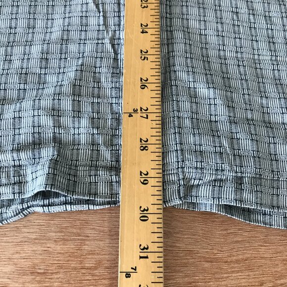 Tommy Bahama 100% Silk Shirt Men XXL Gray Plaid Button Up Short Sleeve Collared - Picture 6 of 11